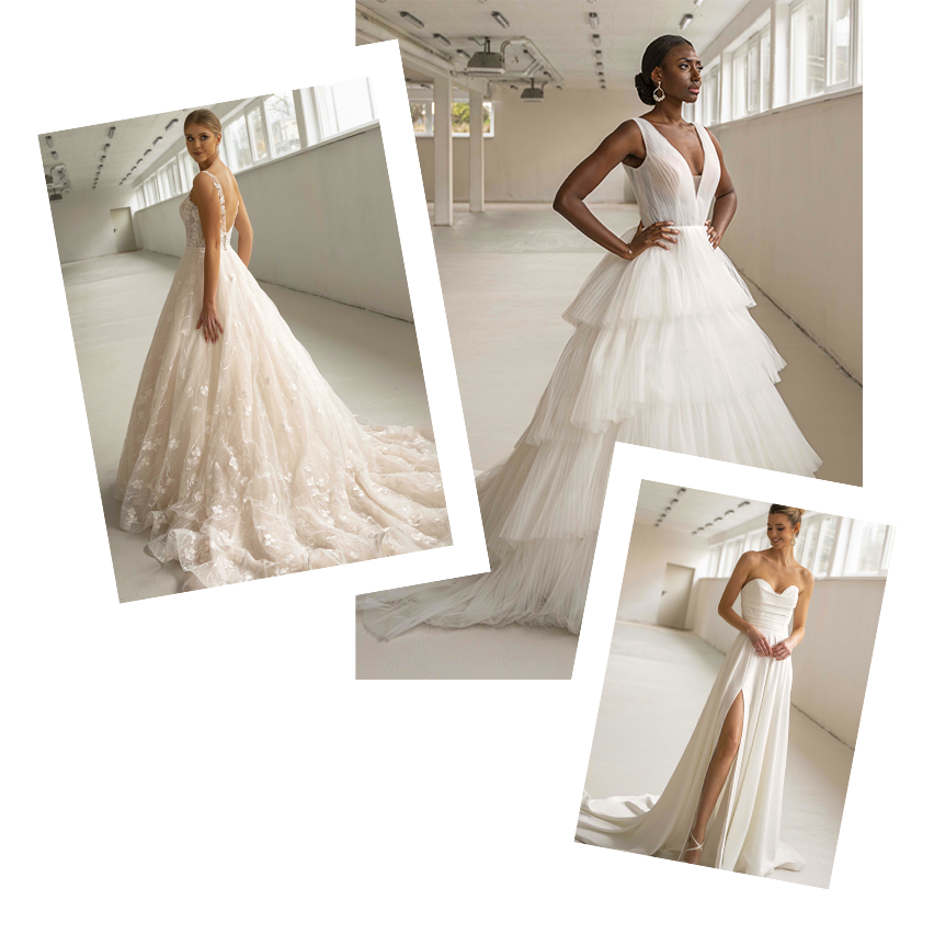collage robes de mariées